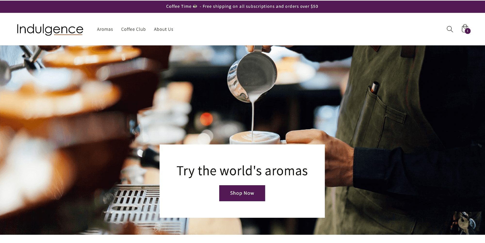 homepage of Indulgence