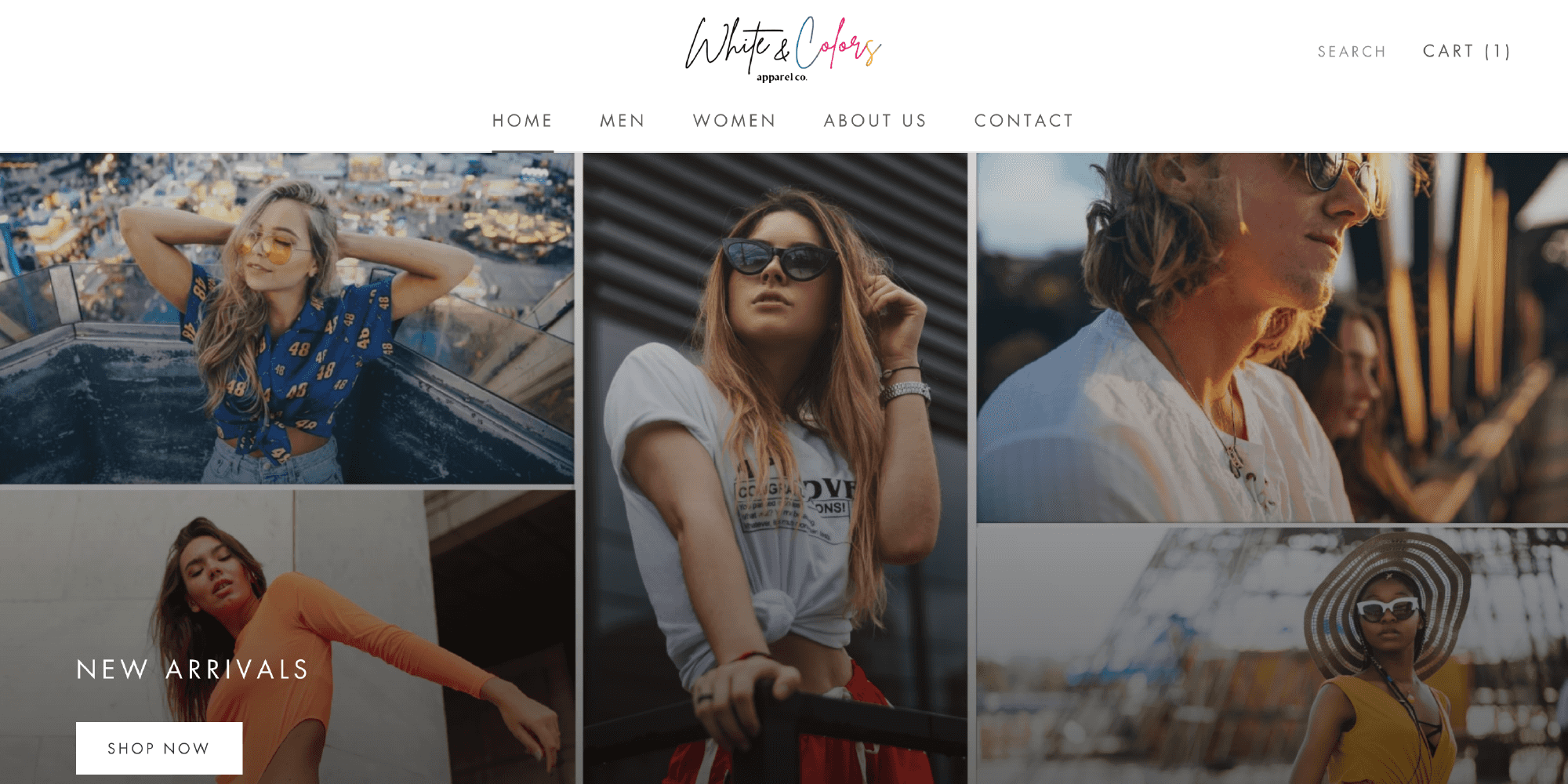 homepage of White & Colors