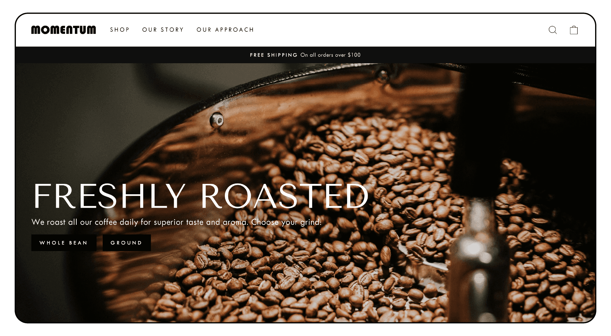 Screenshot of Momentum